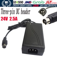 Adapter Charger 24v 2.5a 3pin 60w AC Untuk Printer Thermal Epson Ps180 Ncr Realpos 7197 Pos Gprinter
