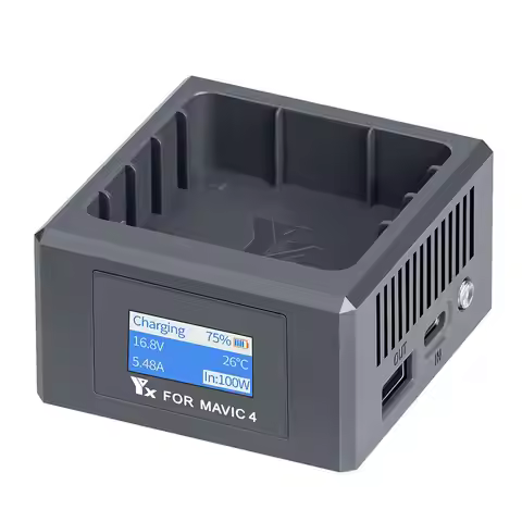 Portable Charger Station For DJI Mavic 4 Pro Digital Display Battery Charger Hub Quick Charging Case
