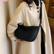 STYLISH HA Nylon Dumpling Messenger Bag Fashion Lightweight Canvas Underarm Bag Large Capacity Women Shoulder Bags
