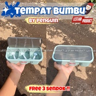 (3 PCS) SPICE BOX WITH FREE 3 PCS SPOONS | KITCHEN SPICE BOX | POWDER SPICE BOX | SPICE STORAGE PLAC