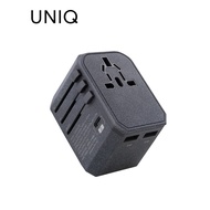 UNIQ Voyage PD World Adapter PD33  2x USB + USB Type C Travel Adaptor - Charcoal Color