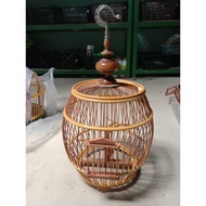 Sangkar fiber bulat/fiber bird cage untuk burung kecil Murai buluh, caklilin 12"x12"