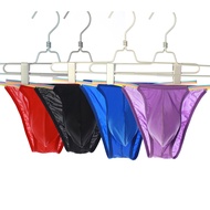8 Color Color Men's Underwear Silky Ultra Thin Ice Silk Breathable Sexy Men's Bikini Low Waist Fun In Stock Foreign Trade
