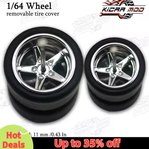 1/64 RLC Premium Wheels with Slick Tires for Hot Wheels RLC Muscle Car Advan GT Model Car Refitting 
