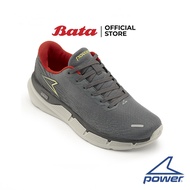 Bata บาจา Power รองเท้ากีฬาวิ่ง รองเท้าผ้ากีฬา แบบผูกเชือก รองรับน้ำหนักได้ดี สำหรับผู้ชาย รุ่น DuoFoam Max 500 LX สีเทา 8182548
