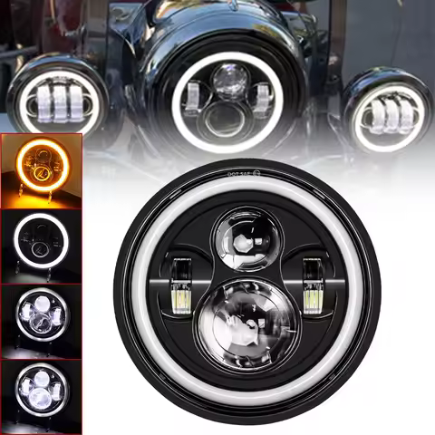 Motorcycle Headlight 7 inch LED For Harley Touring Ultra Classic Electra Street Glide Road King Yama