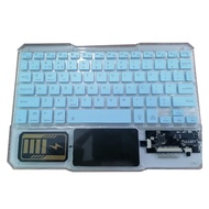 TECHCHIP-Wireless Touch Keyboard Backlit Keyboard RGB Keypad Transparent Crystal Bluetooth Keyboard 