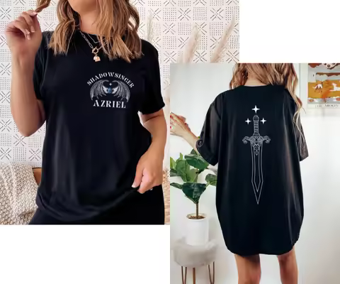 Azriel Shadowsinger Shirt Bat Boys T-Shirt Bookish ACOTAR ACOMAF Azriel Cassian Rhysand Short Sleeve