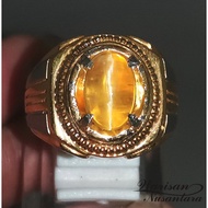 MATA Genuine Honey Cat Eye Opal Cat Eye Gemstone Ring