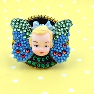 愛麗絲蝴蝶仙子Swarovski水晶裝飾戒指