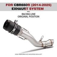 CB650R CBR650R CBR650F CB650F 2014-2025 Motorcycle Exhaust Racing Performance Stainless 60MM Middle 