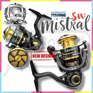 2025 TEAM SEAHAWK MISTRAL SW 1000 SPINNING REEL ULTRALIGHT MQ BODY