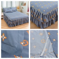 Hot ！Bed skirt mattress cover Fitted Bedsheet Plain Color / Cadar Warna / Katil Tilam Warna / Suitable for 3-13 inch height mattresses Bedsheet / Queen Size Bedsheet