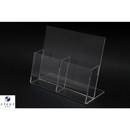 Acrylic A6 or 1/3 A4 Brochure Holder Stand 1 Layer