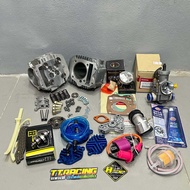 ลูกw125 พร้อมใส่ ชุดเสื้อลูก4ฝาวาล์ว ลูกไมตรอน ลูก56/57/58/59/60/66 เสื้อw125 +คาบูNproแก้มลิง พร้อม