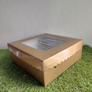 @10pcs Gold Tart Box 25x 25x9.5 Cake Box/ 25 Cm Tart Box/ 25 x 25x9.5 Cm