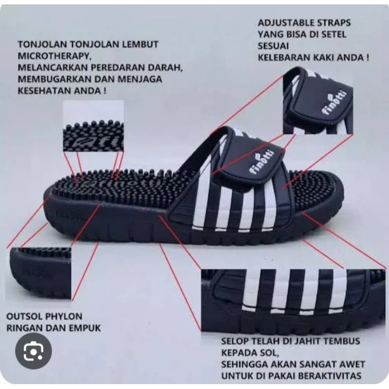 SANDAL KESEHATAN PRIA WANITA SANDAL FINOTTI SANDAL MASSAGE SANDAL BERGERIGI NYAMAN SANDAL ANTI REMAT