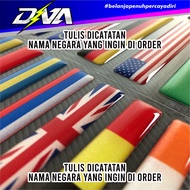 Resin Embossed Sticker National Flag Football Flag Motorcycle Sticker