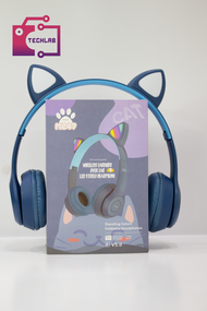 [Video] Tai Nghe Tai Mèo Không Dây Kết Nối Bluetooth P47 Có Khe Cắm Thẻ Nhớ