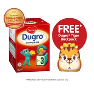[Bundle of 6] Dumex Dugro Stage 3 Milk Powder Formula 1-3 Years (1.6kg) + Free Tiger Backpack x3