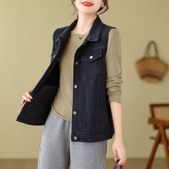 denim vest woman denim vest denim suit woman Women's Denim Vest - Slim Fit for Spring/Autumn
