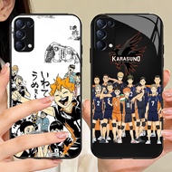 O-21 Haikyuu tempered Glass Phone Case OPPO Reno 4 A15S A91 3 6Z 5 6 A15 F15 5G
