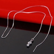 s999银链无吊坠万能链小孔设计项链女纯银锁骨链单裸链S999 silver chain without pendant universal chain small hole device202505