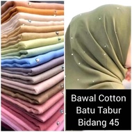 Bawal Cotton Tabur Bidang 45" Exclusive Square Hijab