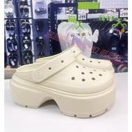 Crocs Stomp Clog Outdoor Thick-Soled Beach Shoes Anti-Slip Heightening#209347