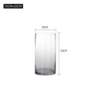 XYHydroponic Plant Glass Bottle Transparent Straight Cylindrical Vase Simple Green Radish Lucky Bamboo Floor Hydroponic