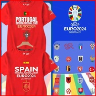 BS1 UEFA Euro 2024 Belgium Spain Portugal Switzerland Turkey red flag emblem 3D summer T-shirt Short