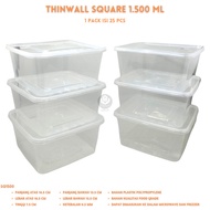 Thinwall Square 1,500 Food Container 1500 ML (Contents 25 Pcs - SQ1500)