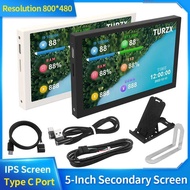 5 Inch IPS Type-C Secondary Screen Dynamic 800x480 LCD Display CPU GPU RAM HDD Monitoring Freely AID