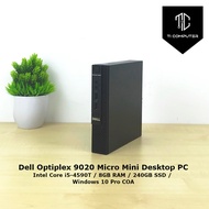 Dell Optiplex 9020 Micro Mini Intel Core i5-4590T 8GB RAM 240GB SSD Desktop Refurbished PC