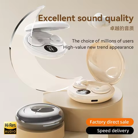 Wireless Sleep Invisible Earbuds Bluetooth 5.4 Mini Headphones Gaming Sport Headphones HiFi Stereo S