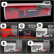 MINIGT 741 Mercedes benz Actros 649 Nissan S15 Silvia AC20 Tent Advan 701 Audi RS6 ABT 679 680 Red B