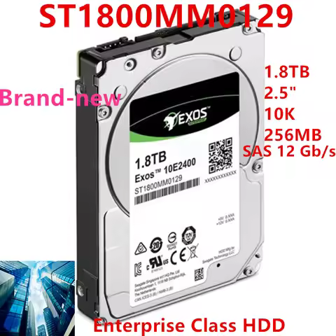New Original HDD For Seagate Exos 1.8TB SAS 2.5" 256MB 10K For Internal Hard Disk For ST1800MM0129