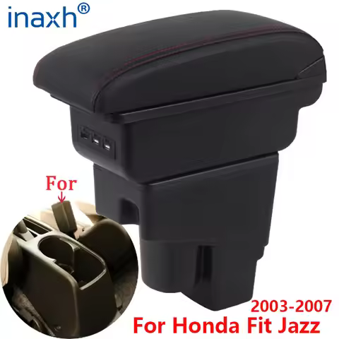 For Honda Jazz Armrest Box For Honda Fit Jazz 1 Car Armrest 2003-2007 Arm Storage Box Car Accessorie