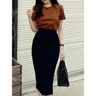 Chân Váy UMI Công Sở M186 Xẻ Sau Mềm Co Giãn Siêu Hot 5 Size 42-60Kg Tùy Chiều Cao