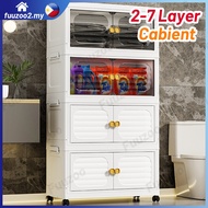 L40-60cm Plastic Folding Storage Cabinet Double Door Storage Kitchen Cabinet Organizer With Wheel
