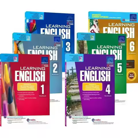 6 Books/Set SAP Learning English Workbook Grade 1-6 Children Singapore Primary School Textbook