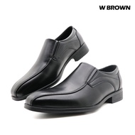 W BROWN Men's Classic Black Shoes Non-Laced Loafer Heeled Shoes - (WCL1683BL)