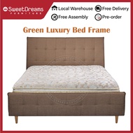 GREEN LUXURY BED FRAME | SINGLE / SUPER SINGLE / QUEEN / KING | DIVAN / DRAWERS / STORAGE