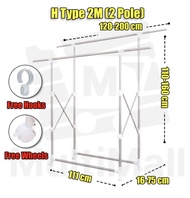 UPGRADED Laundry Rack H- Type 2M Two Pole | Drying Laundry Rack | Laundry Rack Stand | Laundry Rack 