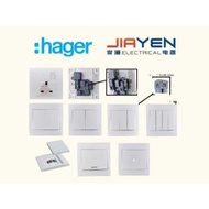 HAGER Muse 1G /2G /3G/ 4G/ Bell Switch /20a Double pole (Hager Muse Switched)Jiayen