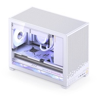 JONSBO D32 PRO White PC Case – Supports M-ATX, ITX | Glass | Support 240mm heatsink | GPU 365mm