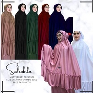 Mukenah Jumbo Polos Rempel Mukena salsabila Bahan Kaos Jersey Ringan Adem Roko Ruko Dewasa Terbaru M