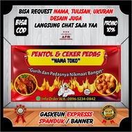 Spanduk Pentol Pedas Banner Jualan Pentol