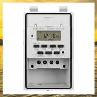(HIMK) 1 PCS Automatic Digital Timer Switch Relay Programmable Timer Controllor ABS with Outdoor Wat