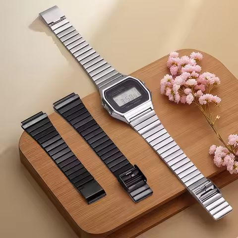 Stainless Steel Strap for Casio A159W-N1 A158 A168 F91W AQ-230 AEQ-110 AE1200/1300 Series Unisex ult